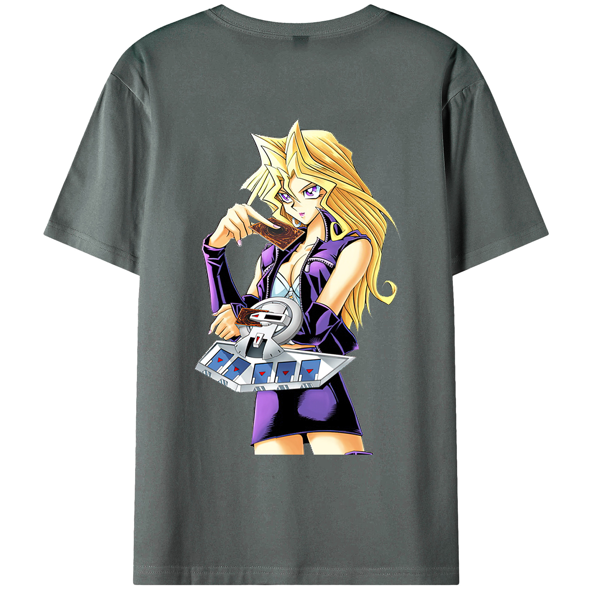（画像用） 遊☆戯☆王 Yu-Gi-Oh! 綿100％ メンズ半袖Tシャツ（バックプリント） 通気性